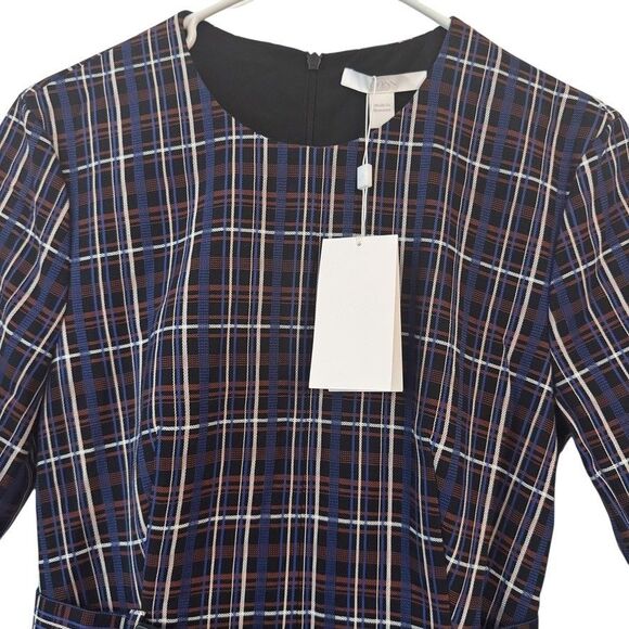 Hugo Boss "Ditania" Women's Size 4 Multi-Color Belted Short Sleeve Sheath Dress - Picture 7 of 13